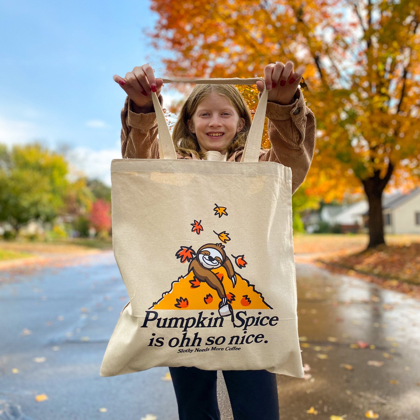 Pumpkin Spice Ohh' So Nice Slothy Tote