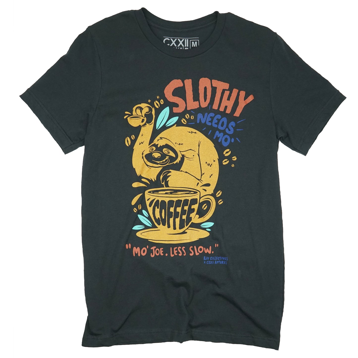 Slothy Mo' Joe, Less Slow Vintage Black Tee